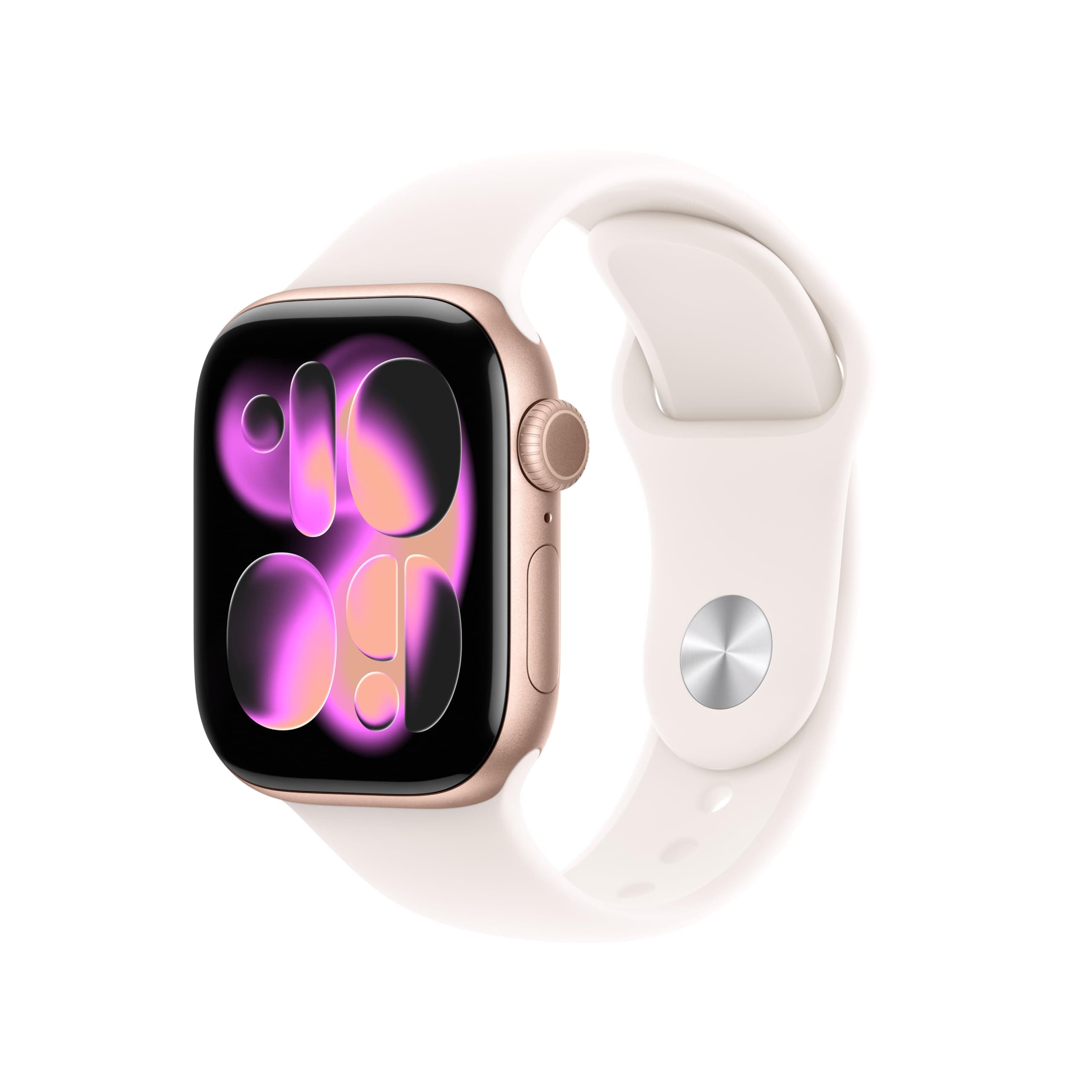 Apple Watch Series 11 [GPS 42mm] Smartwatch with Rose Gold Aluminum Case with Light Blush Sport Band - S/M. Sleep Score, Fitness Tracker, Health Monitoring, Always-On Display, Water Resistant Rose Gold Aluminum Case w/ Light Blush Sport Band 42mm case + Small/Medium band GPS Without AppleCare+