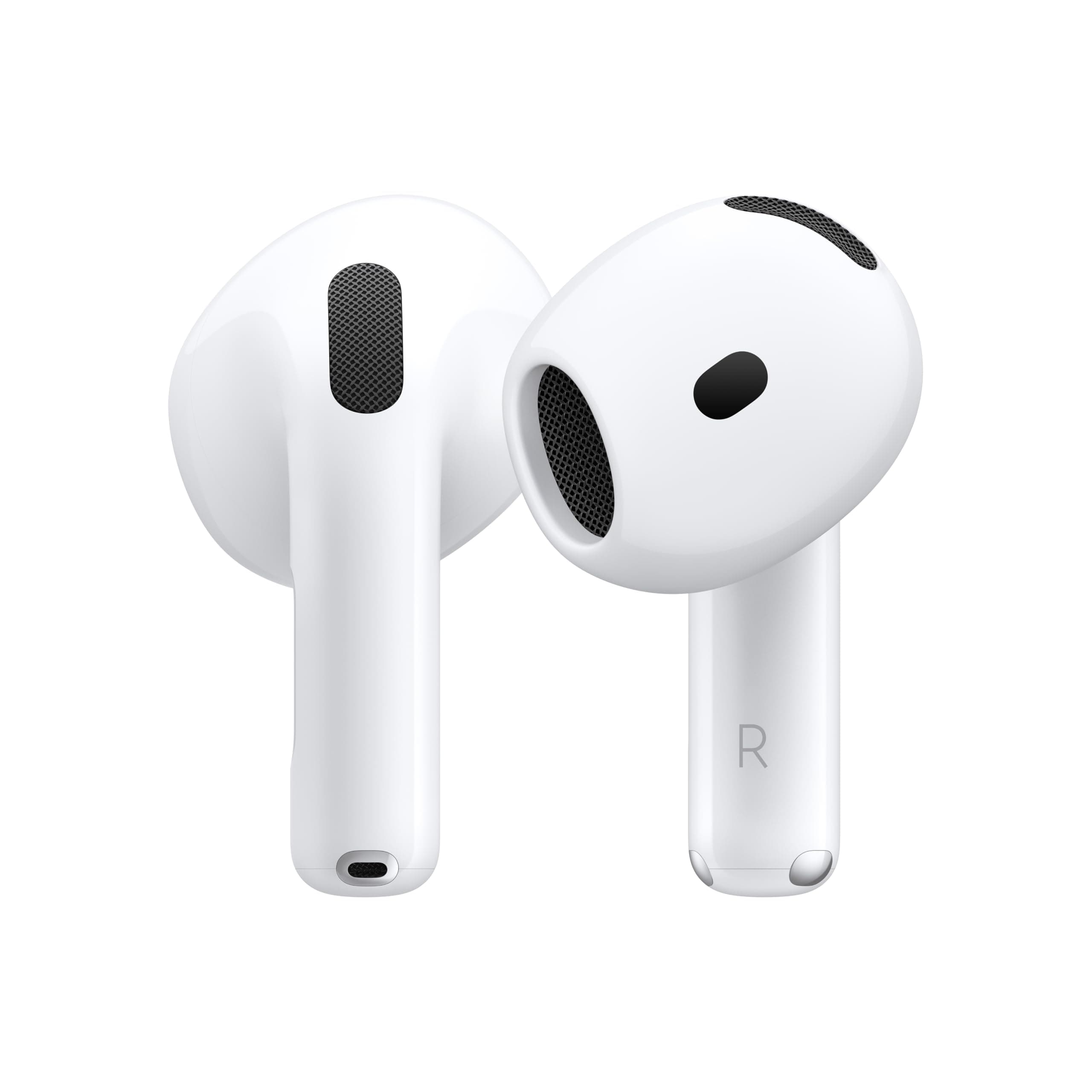 Apple AirPods 4 Wireless Earbuds, Bluetooth Headphones, Personalized Spatial Audio, Sweat and Water Resistant, USB-C Charging Case, H2 Chip, Up to 30 Hours of Battery Life, Effortless Setup for iPhone Without Active Noise Cancellation Without AppleCare+